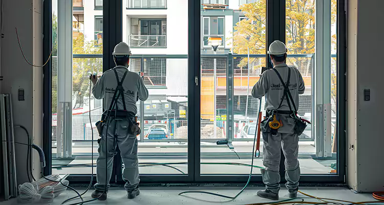 Patio Door Glass Replacement with Built-In Blinds in Spring Hill, FL