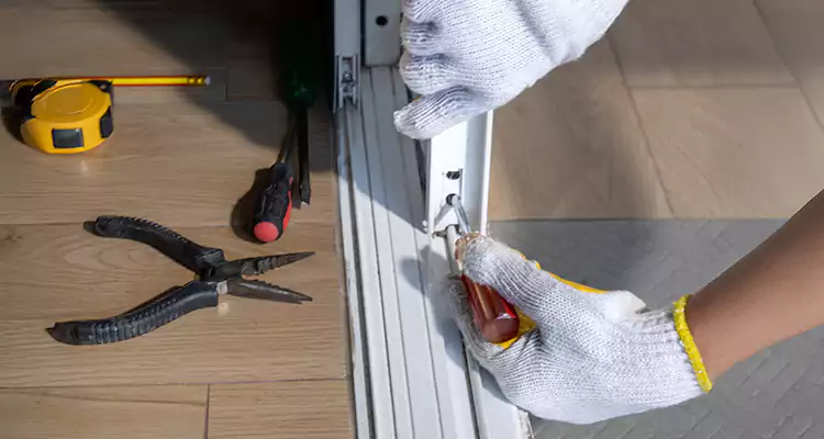 Backyard Sliding Door Track Repair in Spring Hill, FL